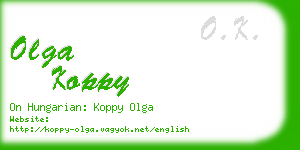 olga koppy business card